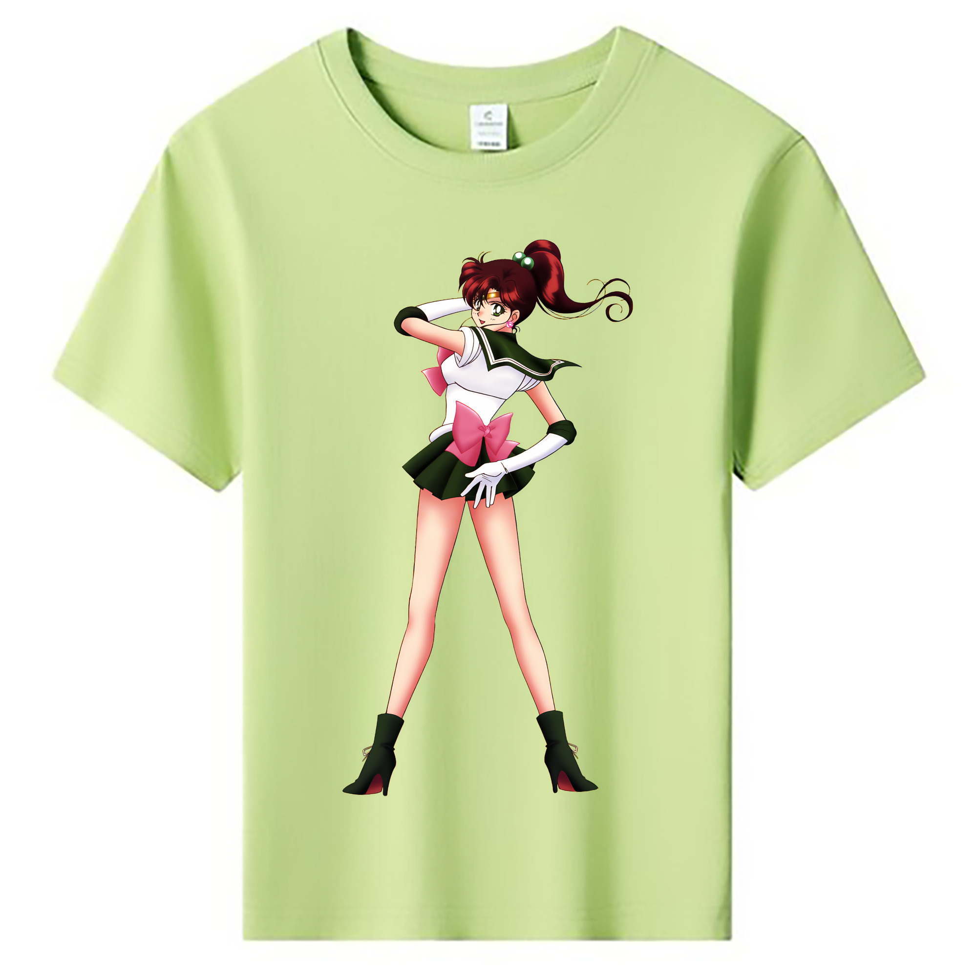 （画像用） 美少女戦士セーラームーン 木野 まこと きの まこと Sailor Moon Kino Makoto （セーラージュピター；Sailor Jupiter） 綿100％キッズTシャツ（フロントプリント）
